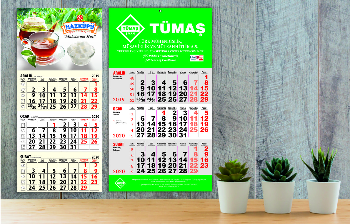 Duvar Takvimi, Masa Takvimi, Defter ve Ajanda Basımı